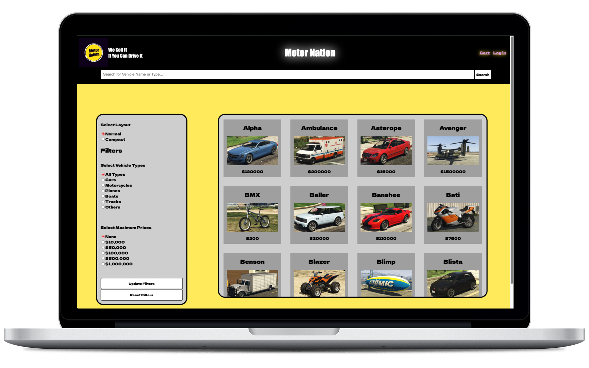 Motor Nation Website Screenshot