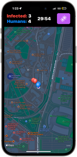 VAST iOS app map screen